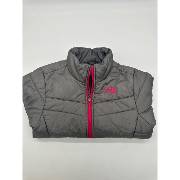 The North Face Kids Puffer Jacket SZ M* Zip Up & Pockets Gray AS IS - Picture 2 of 8